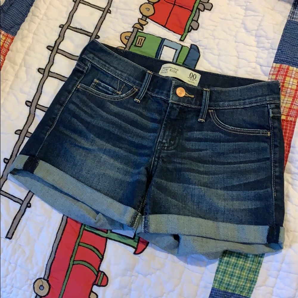 Dark denim jean shorts